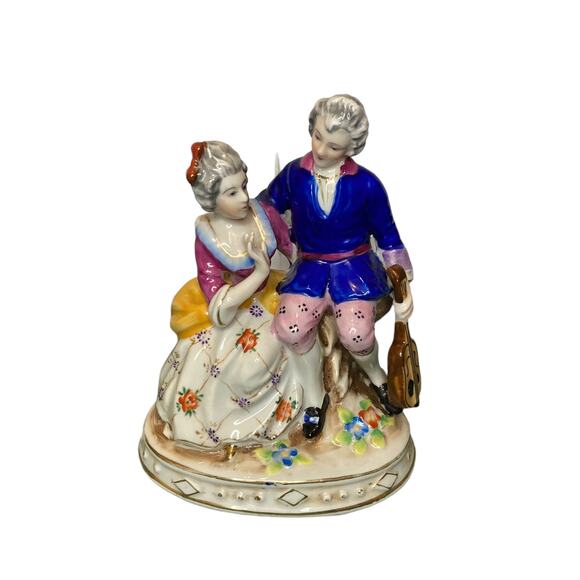 Vintage L.C. Japan Handpainted Porcelain Paired Figures